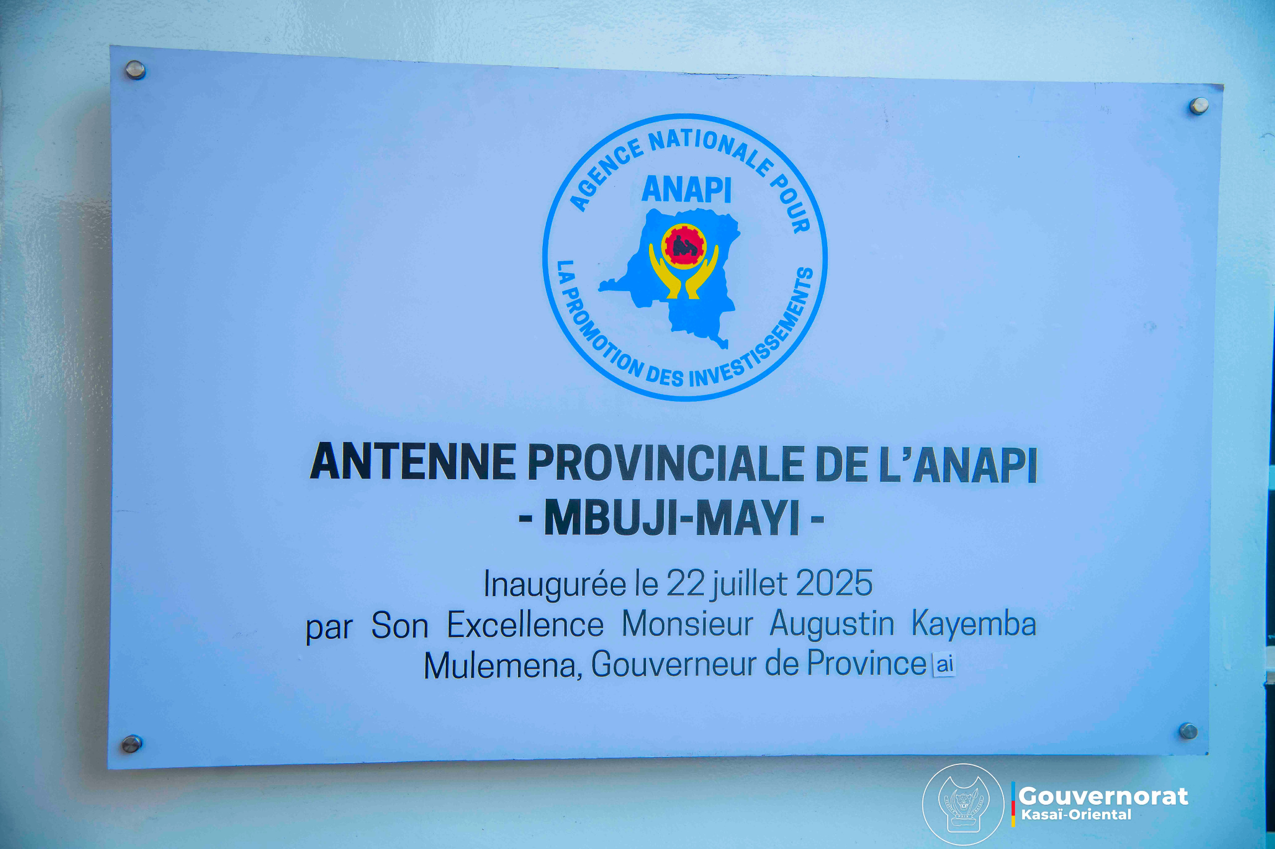 AUGUSTIN KAYEMBA MULEMENA INAUGURE L’ANTENNE PROVINCIALE DE L’ANAPI KASAÏ ORIENTAL AUGUSTIN KAYEMBA MULEMENA INAUGURE L’ANTENNE PROVINCIALE DE L’ANAPI KASAÏ ORIENTAL