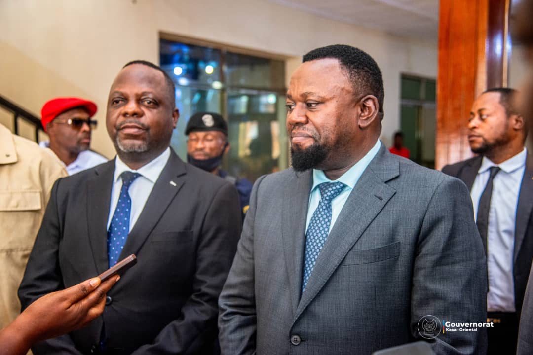 PATRICK MUKENDI MAKANDA REÇOIT LE MINISTRE DES DROITS HUMAINS EN MISSION OFFICIELLE AU KASAI ORIENTAL