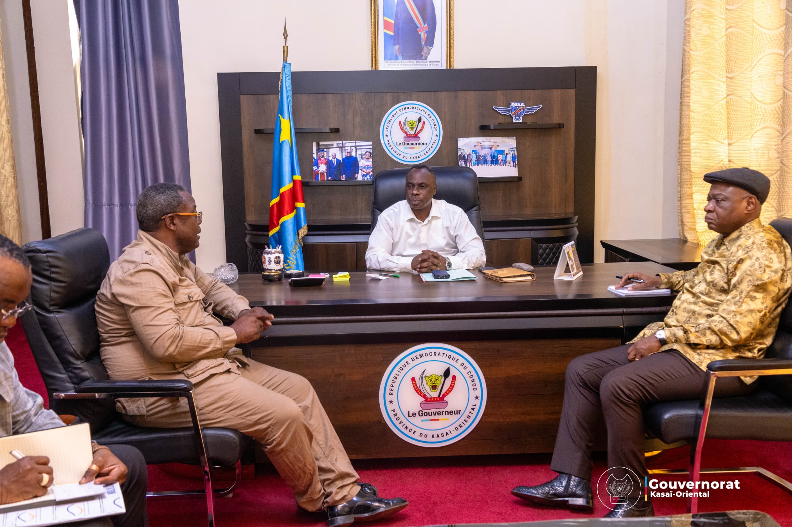 JEAN-PAUL MBWEBWA KAPO REÇOIT LA DÉLÉGATION PRÉPARATOIRE DE LA CONFÉRENCE POUR LE DÉVELOPPEMENT DU GRAND KASAÏ